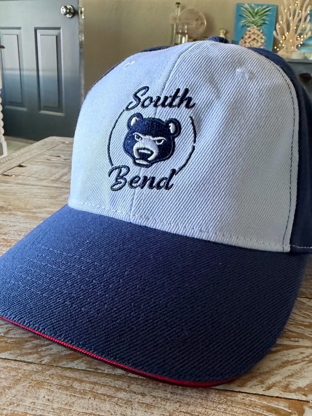 ⚾️South Bend Cubs Baseball Hat Navy Blue Adjustable Cap⚾️ w/Red Detail – New